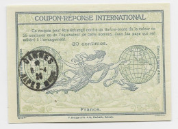 FRANCE COUPON REPONSE INTERNATIONAL  30C CANNES 6.4.1926 ALPES MMES - Antwortscheine