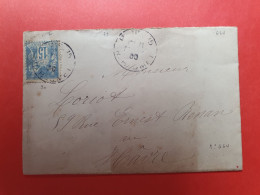 Enveloppe De Paris Pour Le Havre En 1900 - Réf 755 - 1877-1920: Periodo Semi Moderno
