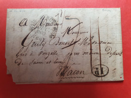 Cachet à Date De Bercy Avec Doubles Fleurons Sur Lettre Avec Texte Pour Macon En 1832 - Réf 756 - 1801-1848: Voorlopers XIX