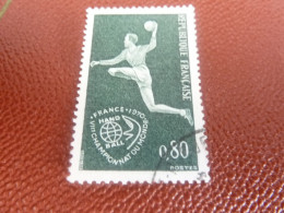 Championnat Du Monde De Handball - 80c. - Yt 1629 - Vert - Oblitéré - Année 1970 - - Hand-Ball