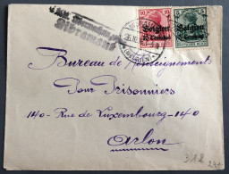 Belgique, Divers Occupation (WW1) Sur Enveloppe TAD LIBRAMONT 26.10.1916 + Censure Libramont - (B2002) - Autres & Non Classés