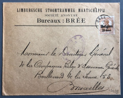 Belgique, Divers Occupation (WW1) Sur Enveloppe TAD Brée 18.4.1917 + Censure Maeseyck - (B2032) - Autres & Non Classés