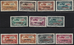 Lattachia 1931-33 N° Yvert A.1/11  Aerea Di Siria Sovr. 15 V. Mh* Cpl.  Cat. 183,00 Molto Belli - Unused Stamps