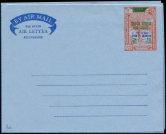 N ADEN K'AITI - Entiers Postaux - Minkus AL 2, Aérogramme 25f/50c. Orange Surcharge Bleue "Kennedy" (1966) - Aden (1854-1963)