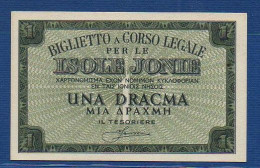 GREECE - Ionian Islands - P.M11 – 1 DRACMA ND 1941 UNC, SERIE 005 410099 - Occupazione Italiana Egeo