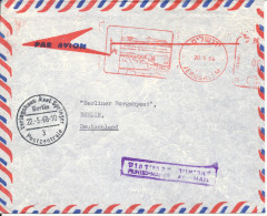 Israel Air Mail Cover With Meter Cancel Jerusalem 20-5-1968 Sent To Germany - Luftpost