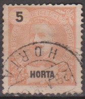 HORTA (Açores) - 1897,  D. Carlos I.   5 R.    D. 11 3/4 X 12  (o)  MUNDIFIL  Nº 14 - Horta