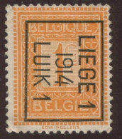 COB  Typo   48 B (*) (Liege1-1914-Luik) - Typografisch 1912-14 (Cijfer-leeuw)