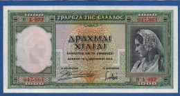 GREECE - P.110 – 1000 Drachmai 01.01.1939  UNC-, Serie Δ-052 947,861 - Grèce