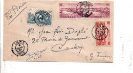 TOGO AFFRANCHISSEMENT COMPOSE SUR LETTRE DE LOME POUR LA FRANCE 1947 - Covers & Documents