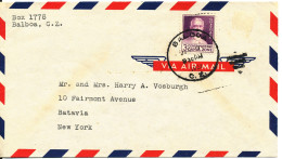 Canal Zone Air Mail Cover Sent To USA Balboa 1951 Single Franked 3c Goethals - Zona Del Canale / Canal Zone