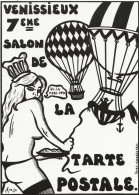 CARTE VENISSIEUX -7 EME SALON  - DESSIN ORIGINAL JACQUES LARDIE - Bolsas Y Salón Para Coleccionistas