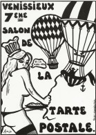 CARTE VENISSIEUX -7 EME SALON  - DESSIN ORIGINAL JACQUES LARDIE - Collector Fairs & Bourses