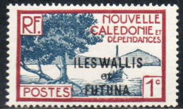 WALLIS AND FUTUNA ISLANDS 1930 1940 BAY OF PALETUVIERS POINT OVERPRINTED 1c MH - Unused Stamps