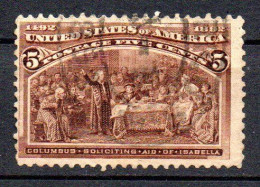 Col33 Etats Unis USA 1893 N° 85 Oblitéré Cote : 7,50€ - Usados