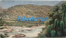 206953 CHILE UNION RIOS ACONCAGUA Y COLORADO YEAR 1912 CIRCULATED TO ARGENTINA POSTAL POSTCARD - Chili