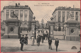 Bruxelles (Belgique) - Entrée Du Parc - Place Royale (Circulé En 1914) - Marktpleinen, Pleinen