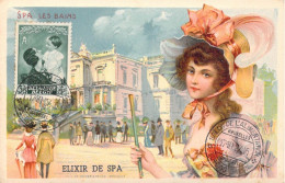 PUBLICITES - Spa Les Bains - Elixir De Spa - Salon De L'Alimentation - Carte Postale Ancienne - Werbepostkarten