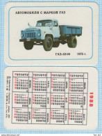 USSR / Pocket Calendar / Soviet Union / Cars With The Brand GAZ.  Truck GAZ - 52-04 .1975 . 1988 - Small : 1991-00