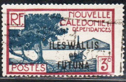 WALLIS AND FUTUNA ISLANDS 1930 1940 BAY OF PALETUVIERS POINT OVERPRINTED 3c USED USATO OBLITERE' - Gebraucht