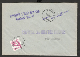 YUGOSLAVIA SERBIA - REGISTERED OFFICIAL COVER WITH TAX STAMP "CANCER IS CURABLE" - 1995. - Brieven En Documenten