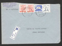 YUGOSLAVIA SERBIA - REGISTERED OFFICIAL COVER WITH TAX STAMP "CHILDREN'S WEEK" - 1995. - Brieven En Documenten