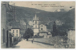 2 Cpa Vif - Avenue De La Gare - Les Postes Et Télégraphes Et L'Eglise / L'église - Vif