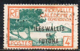 WALLIS AND FUTUNA ISLANDS 1930 1940 BAY OF PALETUVIERS POINT OVERPRINTED 4c USED USATO OBLITERE' - Gebraucht