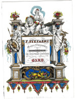 Belgique, Carte Porcelaine,  F. Steyaert, Maitre Charpentier à Gand, Dim:133x185mm, - Cartoline Porcellana