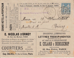 France .. Entier Enveloppe Annonces 15 C Sage .. SAG J75 A .. Editions Calvel Sur J69 .. Publicités De Paris - Overprinted Covers (before 1995)