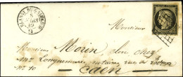 Grille / N° 3 Belle Marge Càd T 15 BLANGY DU CALVADOS 13 Sur Lettre Pour Caen. 1849. - TB / SUP. - R. - 1849-1850 Ceres