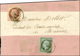 Càd T 15 AURILLAC (14) / N° 19 + N° 26 Sur Imprimé Adressé Sous Bande à Massiac. 1865. - TB / SUP. - R. - 1863-1870 Napoleon III With Laurels
