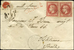 GC 3790 / N° 32 (2) Càd T 17 ST PALAIS (64) Sur Lettre Chargée Pour Bordeaux. 1870. - TB. - 1863-1870 Napoleon III With Laurels