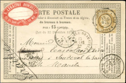 Càd * JOURNAUX * / LISIEUX PP1 / N° 55 Conv Stat TROUVILLE-DEAUVILLE / H.LIS (13) Sur Carte Précurseur Pour Sourdeval, A - 1871-1875 Ceres