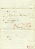 Franchise Rouge Des Postes Sur Lettre Datée De Paris Le 3 Février 1819, Adressée à Champagnole. Au Verso, 38 / DOLE. - T - ....-1700: Precursores