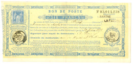 Bon De Poste 10 Francs, 10c Bleu (Storch H 2). - TB / SUP. - R. - Otros & Sin Clasificación