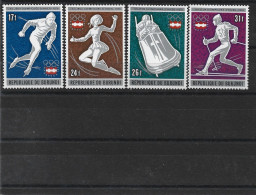 1976 BURUNDI 681-84** J.O Innsbrück , Patinage, Danse - Posta Aerea