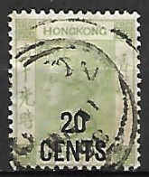 HONG KONG   -   1885.   Y&T N° 49 Oblitéré.   Surchargé .  Cote 165,00 Euros. - Used Stamps