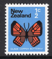 New Zealand 1970-76 Definitives - ½c Glade Copper Butterfly MNH (SG 914) - Unused Stamps