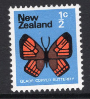 New Zealand 1970-76 Definitives - ½c Glade Copper Butterfly MNH (SG 914) - Neufs