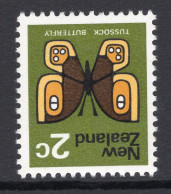 New Zealand 1970-76 Definitives - 2c Tussock Butterfly - Wmk. Inverted MNH (SG 916w) - Unused Stamps