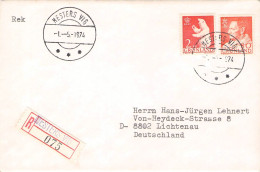 GREENLAND - REGISTERED MAIL MESTERS VIG > GERMANY 1974 Mi #57, 59 / ZB161 - Cartas & Documentos