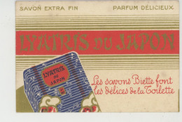 PARFUMS & BEAUTÉ - Carte Parfumée Ancienne "SAVON BIETTE  LYATRIS DU JAPON " Pour La Toilette - NANTES - Anciennes (jusque 1960)