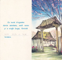 PEASANT HOUSE, LUXURY TELEGRAM, TELEGRAPH, 1973, ROMANIA - Télégraphes