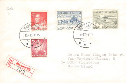 GREENLAND - REGISTERED MAIL MARMORILIK > GERMANY 1975 / ZB162 - Brieven En Documenten