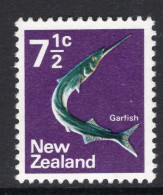New Zealand 1970-76 Definitives - 7½c Garfish MNH (SG 923) - Unused Stamps