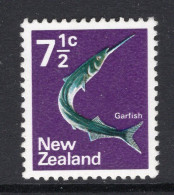 New Zealand 1970-76 Definitives - 7½c Garfish MNH (SG 923) - Neufs