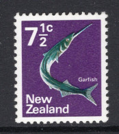 New Zealand 1970-76 Definitives - 7½c Garfish MNH (SG 923) - Unused Stamps