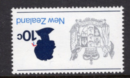New Zealand 1970-76 Definitives - 10c QEII And Arms - Wmk. Side. Inv. MNH (SG 925) - Nuevos