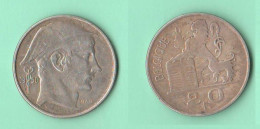 Belgio 20 Francs 1950 Mercury Belgie Belgium Belgique Silver Coin - 50 Francs